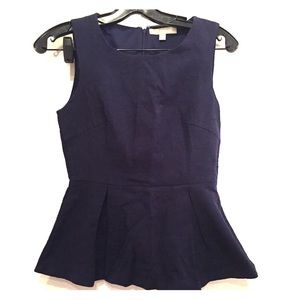 Banana Republic Navy Peplum Top | Sz 2